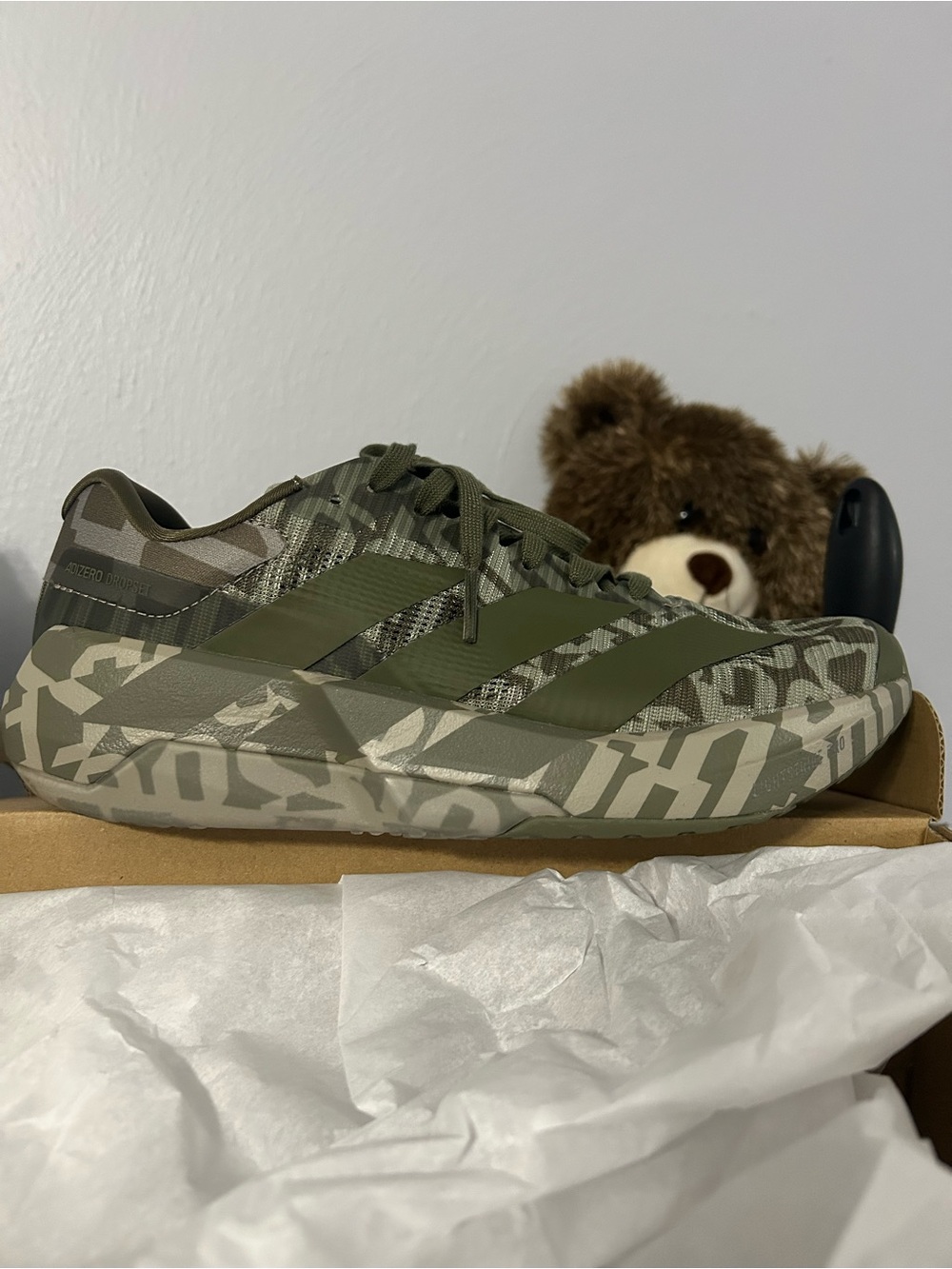 Women Adidas Olive Green Camo Sneakers